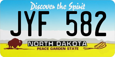 ND license plate JYF582