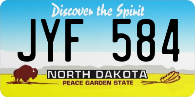 ND license plate JYF584