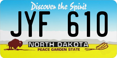 ND license plate JYF610