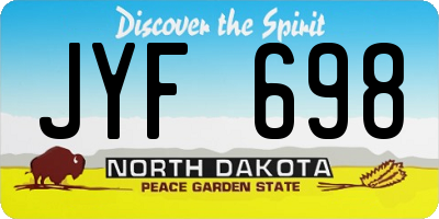 ND license plate JYF698