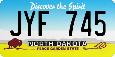 ND license plate JYF745