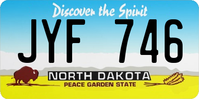 ND license plate JYF746