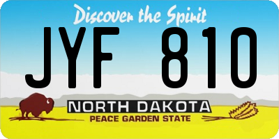 ND license plate JYF810