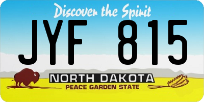 ND license plate JYF815