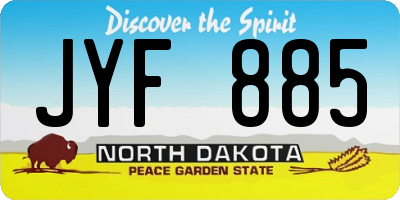 ND license plate JYF885