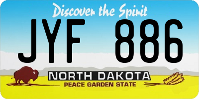ND license plate JYF886