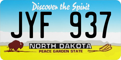 ND license plate JYF937
