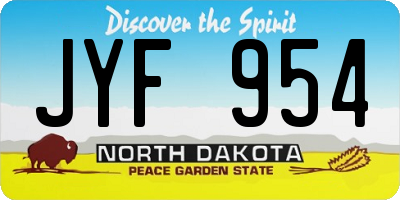 ND license plate JYF954