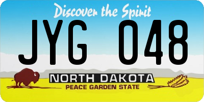 ND license plate JYG048