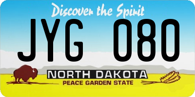 ND license plate JYG080