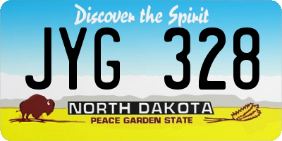ND license plate JYG328