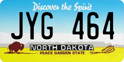 ND license plate JYG464