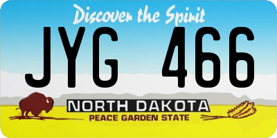 ND license plate JYG466