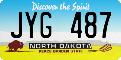 ND license plate JYG487