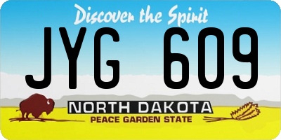 ND license plate JYG609