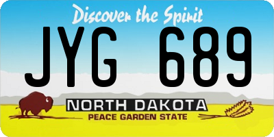 ND license plate JYG689