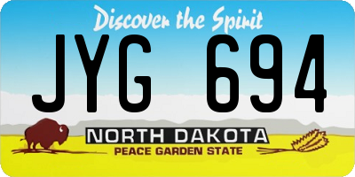 ND license plate JYG694