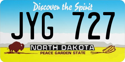ND license plate JYG727