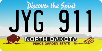 ND license plate JYG911