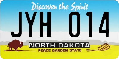 ND license plate JYH014