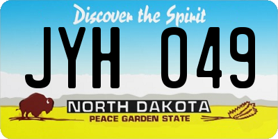 ND license plate JYH049