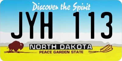 ND license plate JYH113