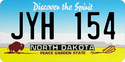 ND license plate JYH154