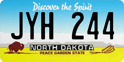 ND license plate JYH244