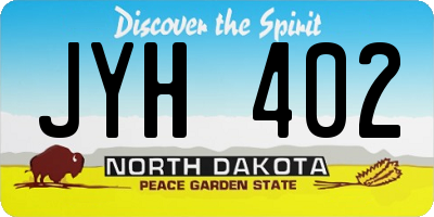 ND license plate JYH402