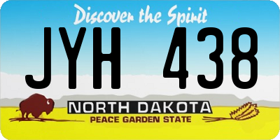 ND license plate JYH438