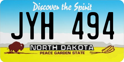ND license plate JYH494