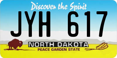 ND license plate JYH617