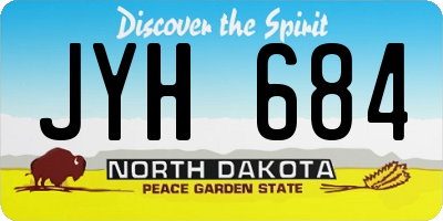 ND license plate JYH684