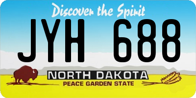 ND license plate JYH688