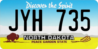 ND license plate JYH735