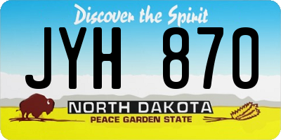 ND license plate JYH870