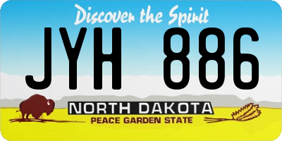 ND license plate JYH886