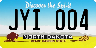 ND license plate JYI004