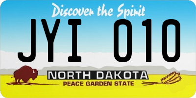 ND license plate JYI010