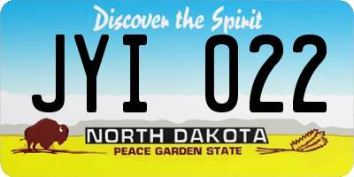 ND license plate JYI022