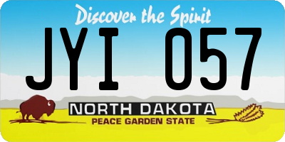 ND license plate JYI057