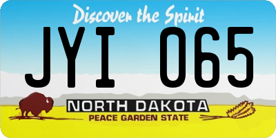 ND license plate JYI065