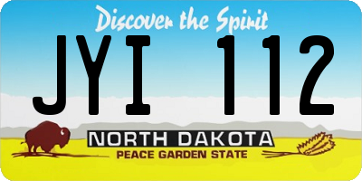 ND license plate JYI112