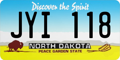 ND license plate JYI118