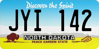 ND license plate JYI142