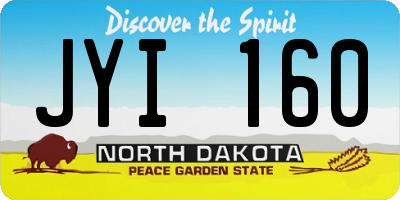 ND license plate JYI160