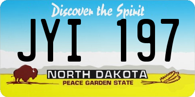 ND license plate JYI197
