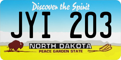 ND license plate JYI203