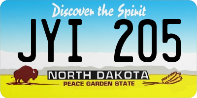 ND license plate JYI205