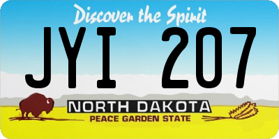ND license plate JYI207